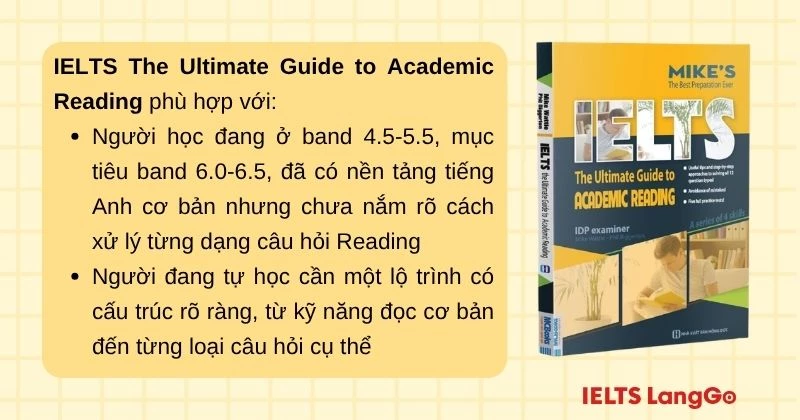 IELTS The Ultimate Guide to Academic Reading phù hợp với đối tượng nào?