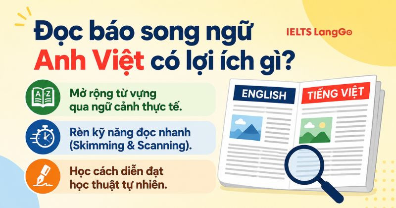web đọc báo song ngữ Anh-Việt là một trong những phương pháp luyện Reading hiệu quả