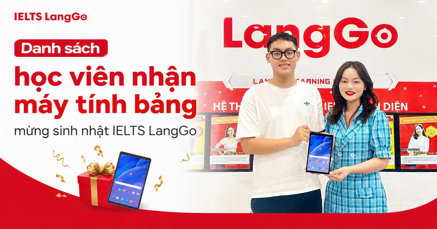 Hàng trăm học viên mới đã nhận máy tính bảng mừng sinh nhật IELTS LangGo