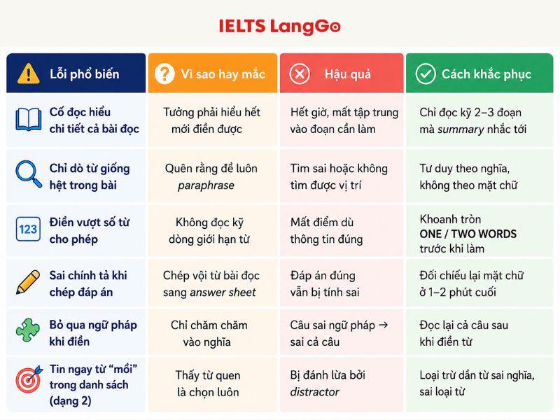 Tổng quan những lỗi sai thường gặp khi làm dạng bài List Selection IELTS Reading