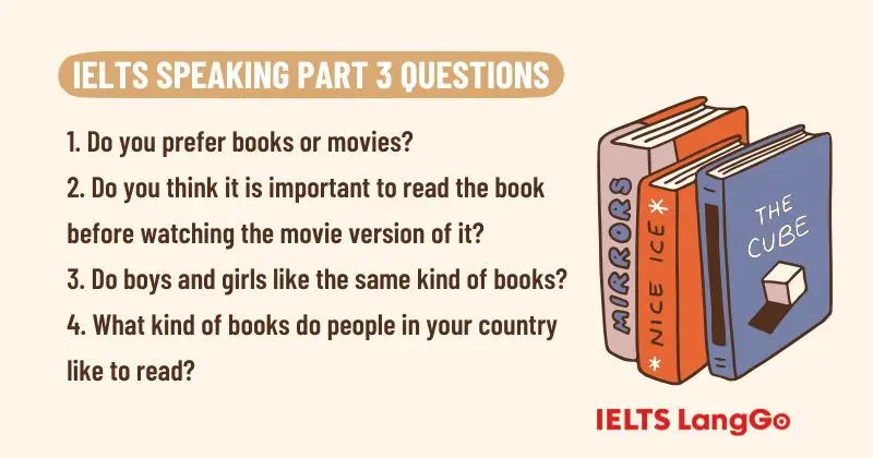 Describe a book that you enjoy reading Part 3 Questions