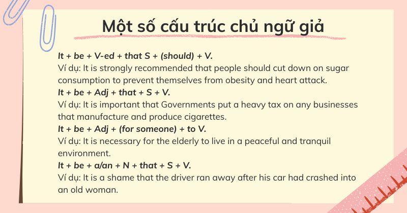 Cách dùng chủ ngữ giả để paraphrase câu văn