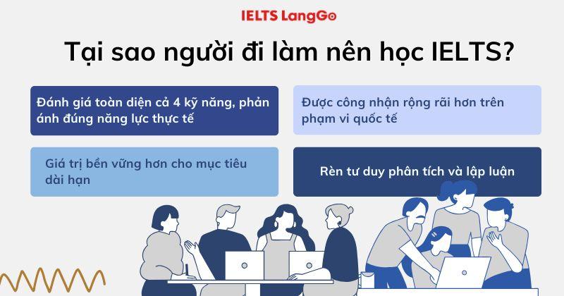Học IELTS cho người đi làm có nhiều lợi ích quý giá và lâu dài