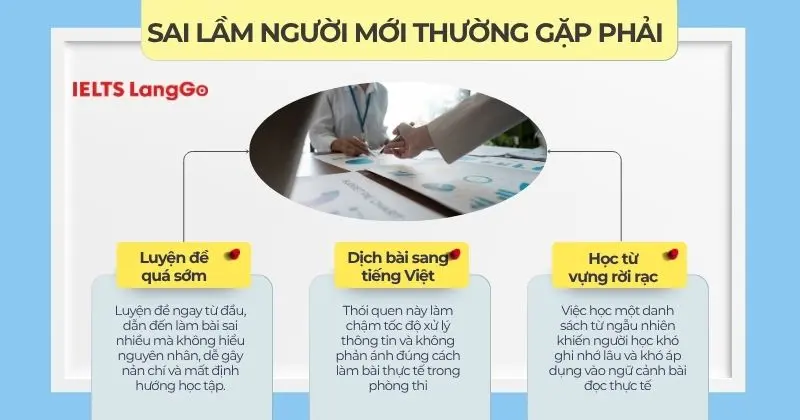 Sai lầm người mới thường gặp khi học IELTS Reading