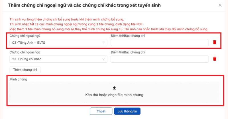 Xét tuyển những trường
