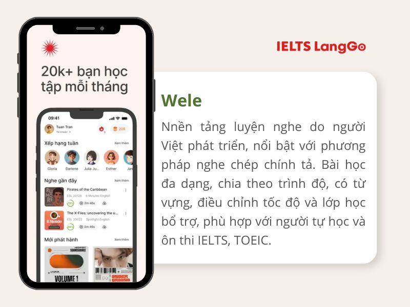 WELE – Luyện nghe tiếng Anh qua nghe chép chính tả, nội dung gần gũi
