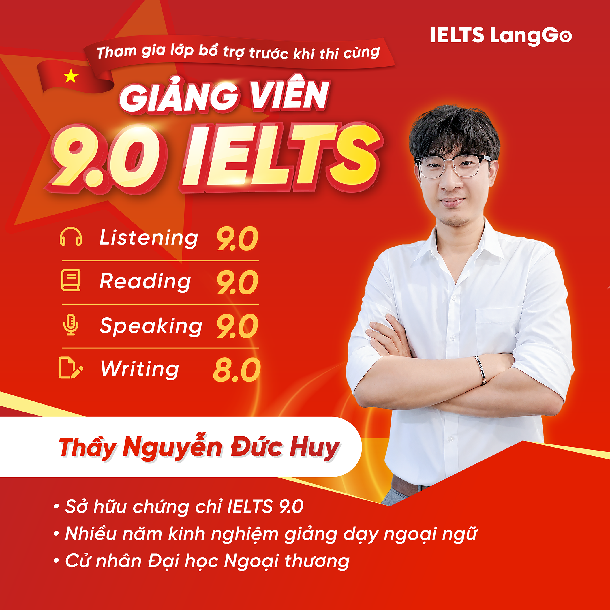 Hỗ trợ luyện thi cùng giảng viên IELTS 9.0 Overall