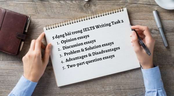 Có 5 dạng bài trong IELTS Writing Task 2 mà bạn cần nắm được