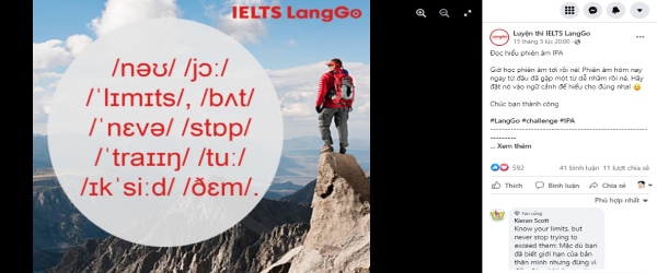 Chuyên mục IPA Challenge của IELTS LangGo