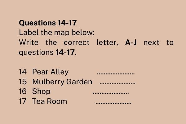 Câu hỏi 14-17 trong đề bài ví dụ về Signpost