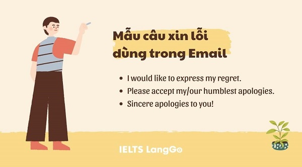 Các câu xin lỗi trong tiếng Anh để dùng trong Email