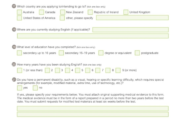 Chi tiết hướng dẫn điền form đăng ký thi IELTS BC online