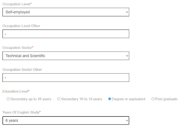 Điền thông tin cá nhân vào form đăng ký thi IELTS