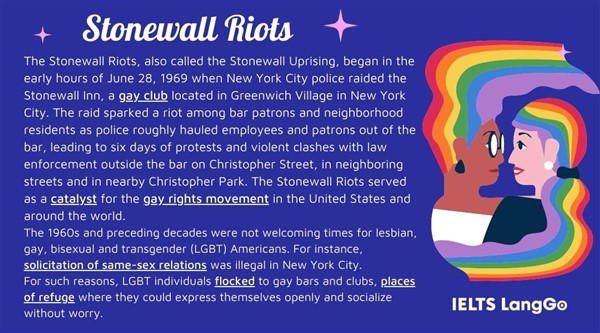 Tìm hiểu lịch sử Pride Month – bỏ túi từ vựng tiếng Anh chủ đề LGBT hay