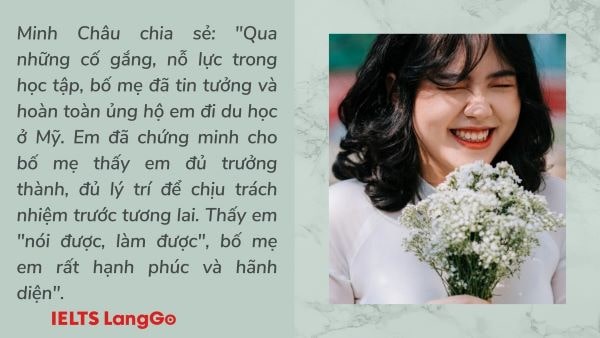 Nữ sinh Hà Nội chia sẻ hành trình thuyết phục bố mẹ