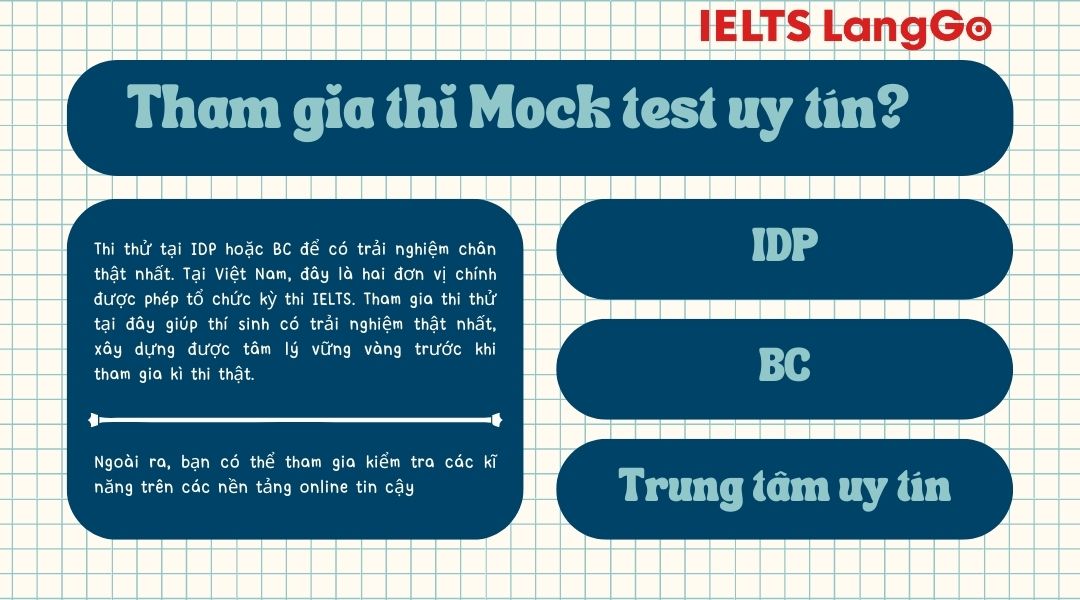 Địa điểm đăng ký thi IELTS Mock Test uy tín bạn nên đăng ký
