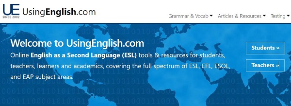 Using English là website có lượng bài luyện Reading rất phong phú
